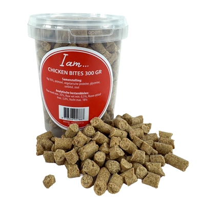 I Am Chicken Bites 300 GR - Hondensnack met 76% eendfilet