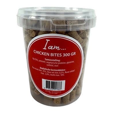 I Am Chicken Bites 300 GR - Hondensnack met 76% eendfilet