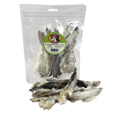 Petsnack Konijnenoren Met Vacht 7 Stuks