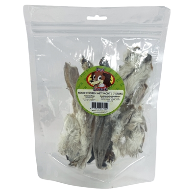 Petsnack Konijnenoren Met Vacht 7 Stuks