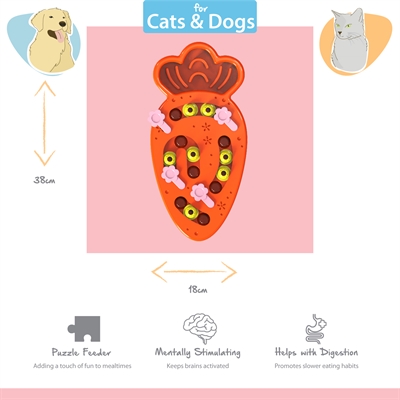 Happy Pet Tabby Patch Wortel Puzzel Speelgoed 28x18x4 cm
