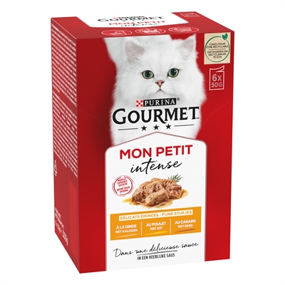 Gourmet Mon Petit Gevogelte 6x50g Natvoer voor Katten