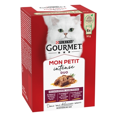 Gourmet Mon Petit Duo Vlees 6x50g Natvoer voor Katten