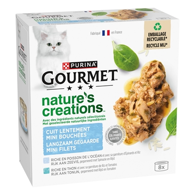 Gourmet Natures Creations Filet Zeevis 8x85 GR Kattenvoer