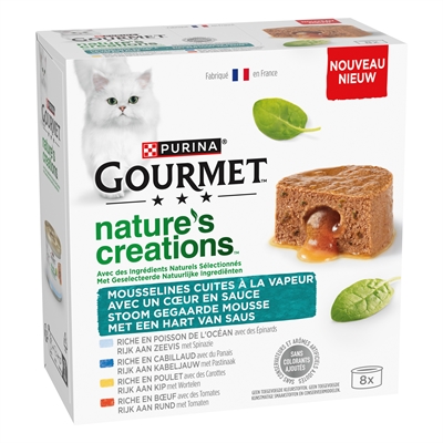 Gourmet Natures Creations Hart Van Saus 8x85 GR Natvoer voor Katten