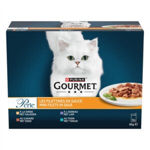Gourmet Perle Mini Filets In Saus Eend 12x85g Kattenvoer
