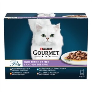 Gourmet Perle Duo Natvoer Vlees/Vis 12x85 GR