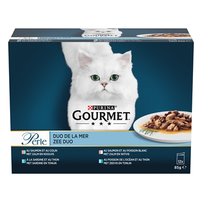 Gourmet Perle Duo Vis 12x85 GR Natvoer voor Katten