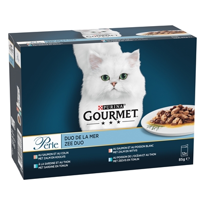 Gourmet Perle Duo Vis 12x85 GR Natvoer voor Katten