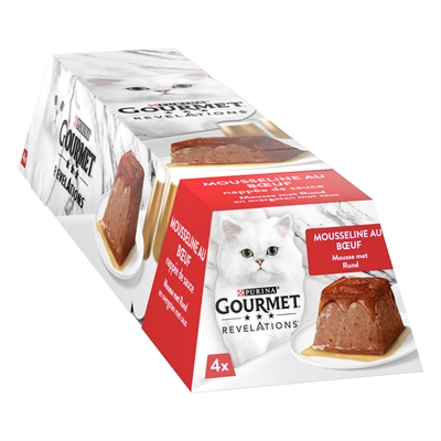 Gourmet Revelations Mousse Rund 4x57 GR Natvoer voor Katten