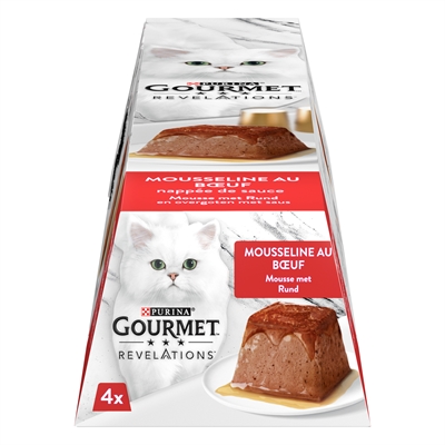 Gourmet Revelations Mousse Rund 4x57 GR Natvoer voor Katten