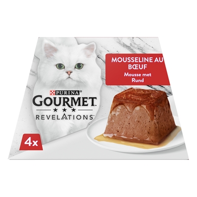 Gourmet Revelations Mousse Rund 4x57 GR Natvoer voor Katten