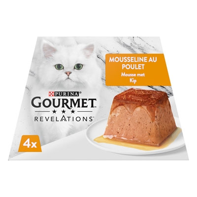Gourmet Revelations Mousse met Kip 4x57g Natvoer voor Katten
