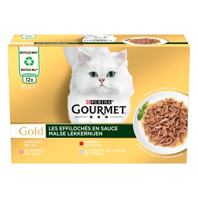 Gourmet Gold Malse Lekkernijen 12x85 GR voor katten