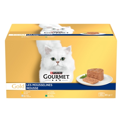 Gourmet Gold Mousse Multipack 48x85 GR voor katten