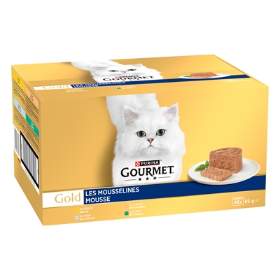 Gourmet Gold Mousse Multipack 48x85 GR voor katten