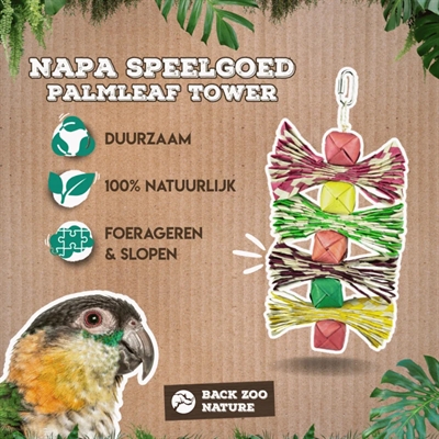 Back Zoo Nature Palmleaf Tower 28x12x3 cm voor vogels