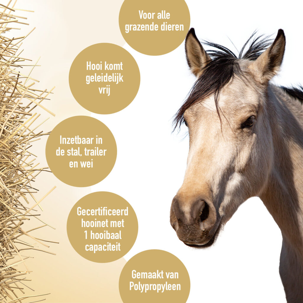 Hay Slow Feeder Net Ronde Baal - Hooinet voor Paarden - afbeelding 5
