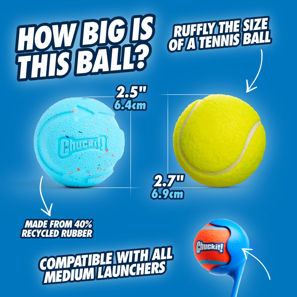 Chuckit! Rebounce Fetch Ball M (2-pack) - Duurzame Apporteerballen - afbeelding 3