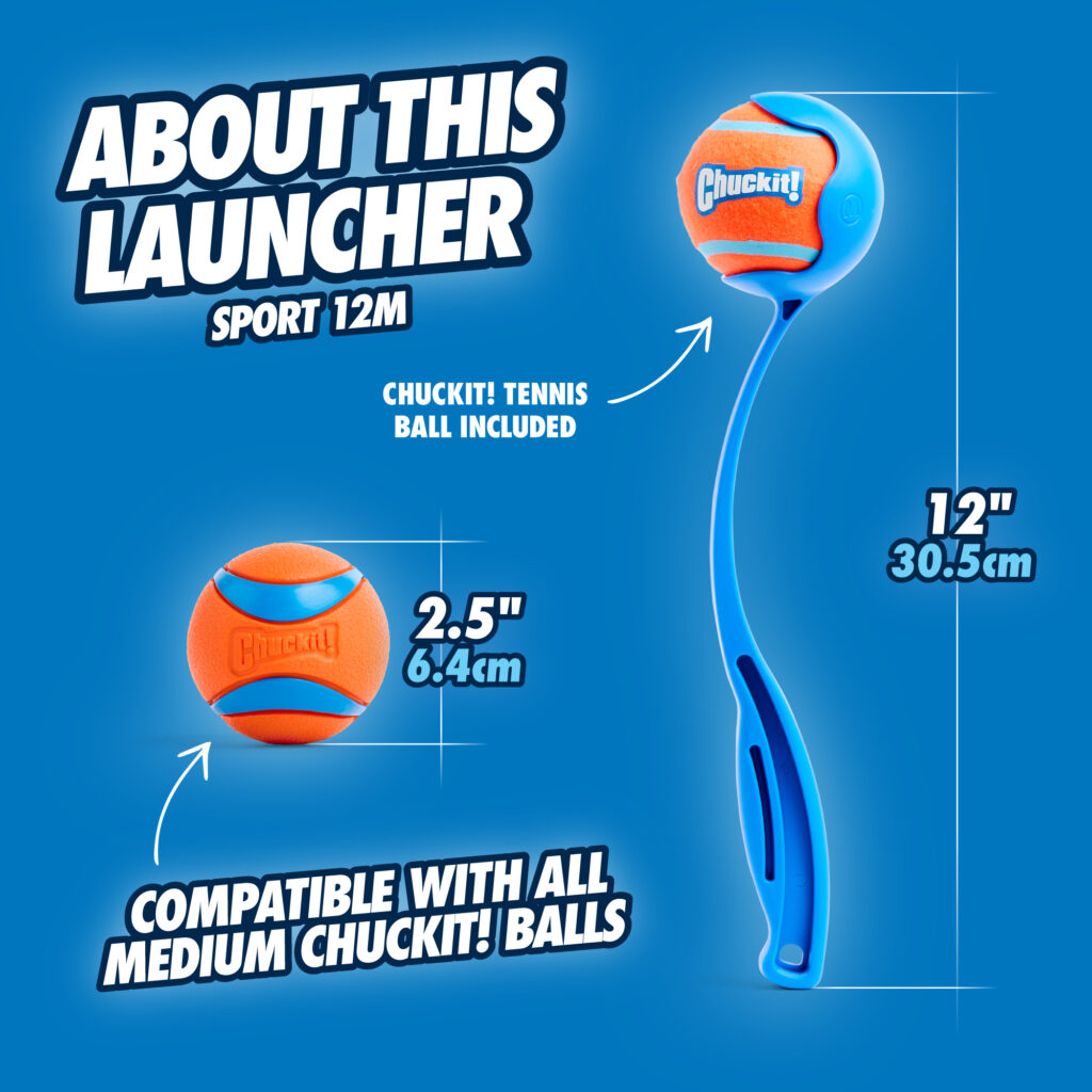 Chuckit! Sport Launcher M - 30 cm met tennisbal - afbeelding 4