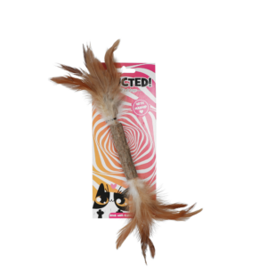 Addicted! Stick met Caterpillar & Feathers - Kattenspeeltje met MADNIP