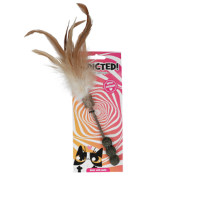Addicted! Stick met Balls & Feathers - Kattenspeeltje met MADNIP