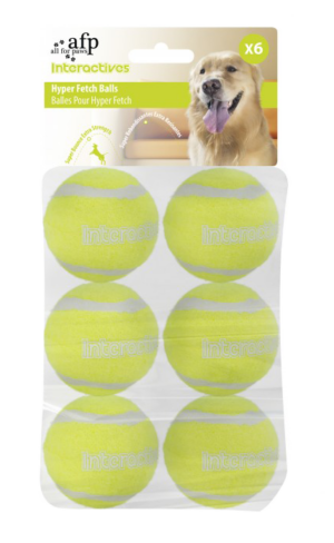 AFP Interactives Hyper Fetch Super Bounce Tennis Ball 6-pack