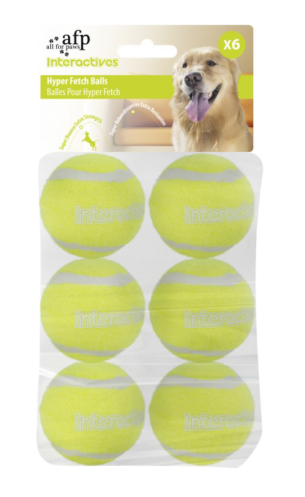 AFP Interactives Hyper Fetch Super Bounce Tennis Ball 6-pack