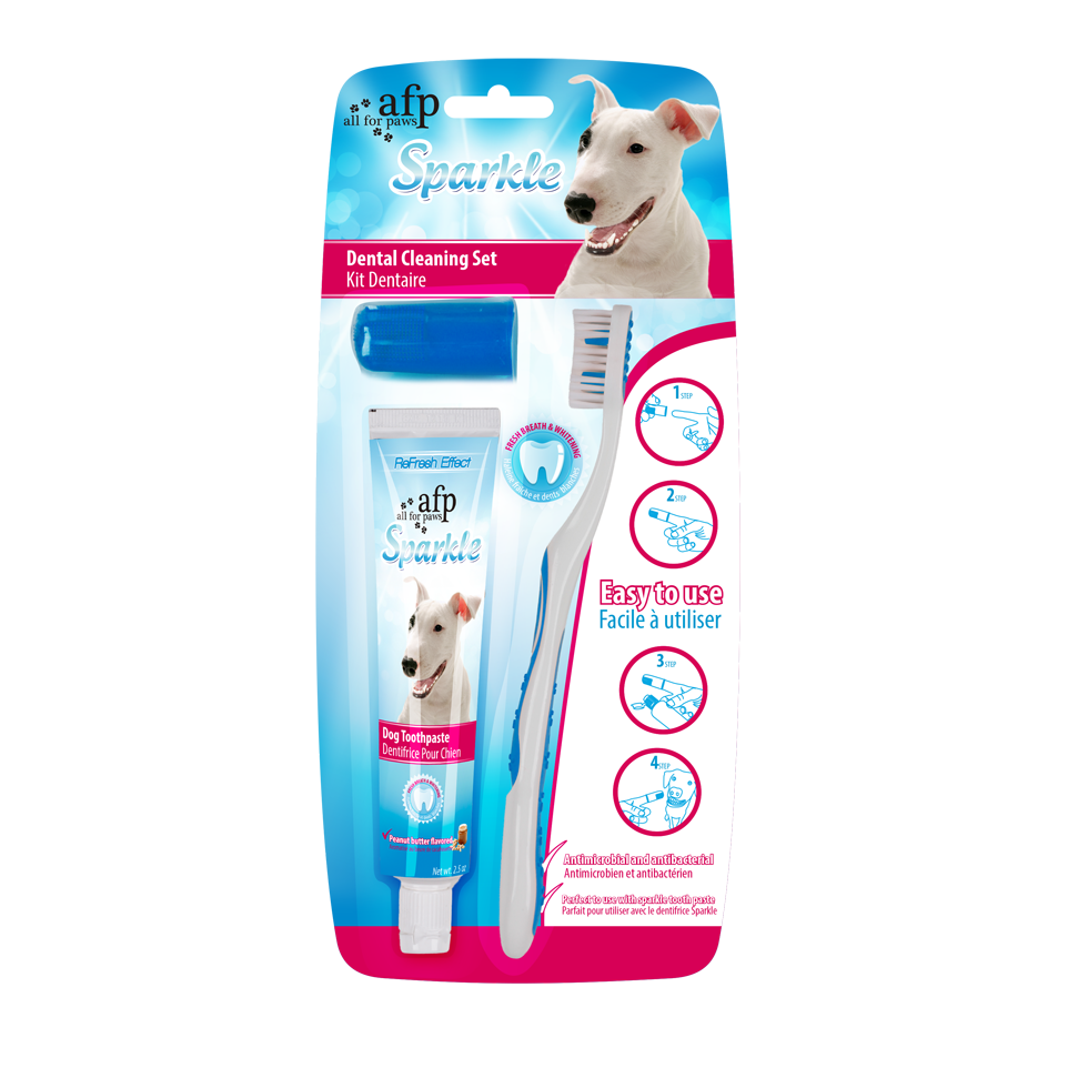 AFP Sparkle Combo Pack Pindakaas - Tandenborstelset voor Honden
