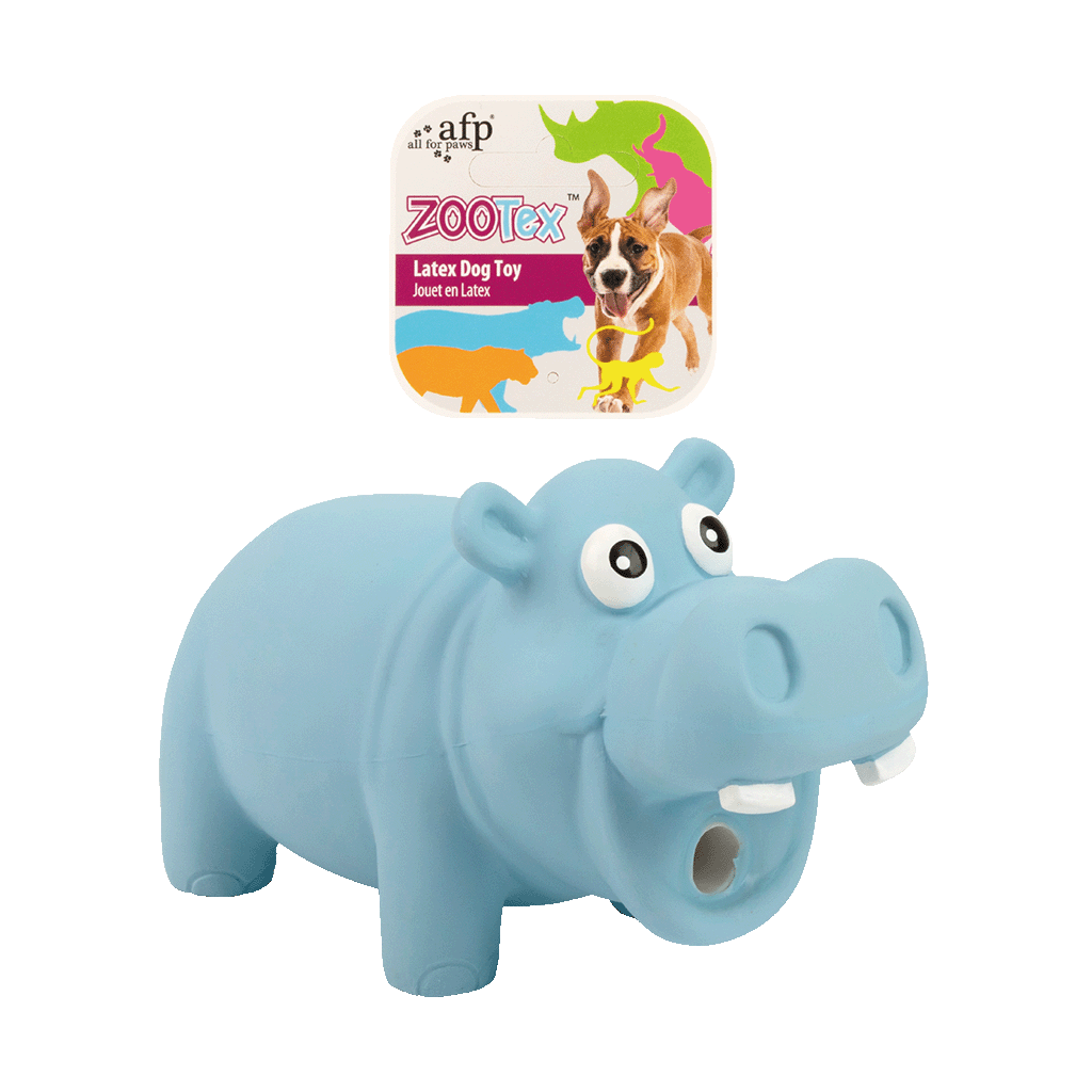 AFP ZooTex Hector the Hippo - S Hondenspeelgoed met Pieper