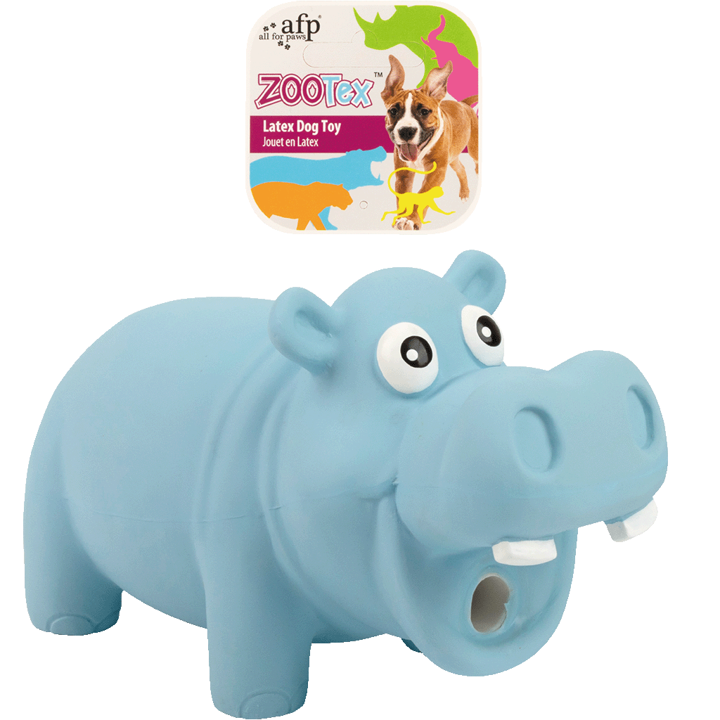 AFP ZooTex Hector the Hippo - L Hondenspeelgoed met Pieper