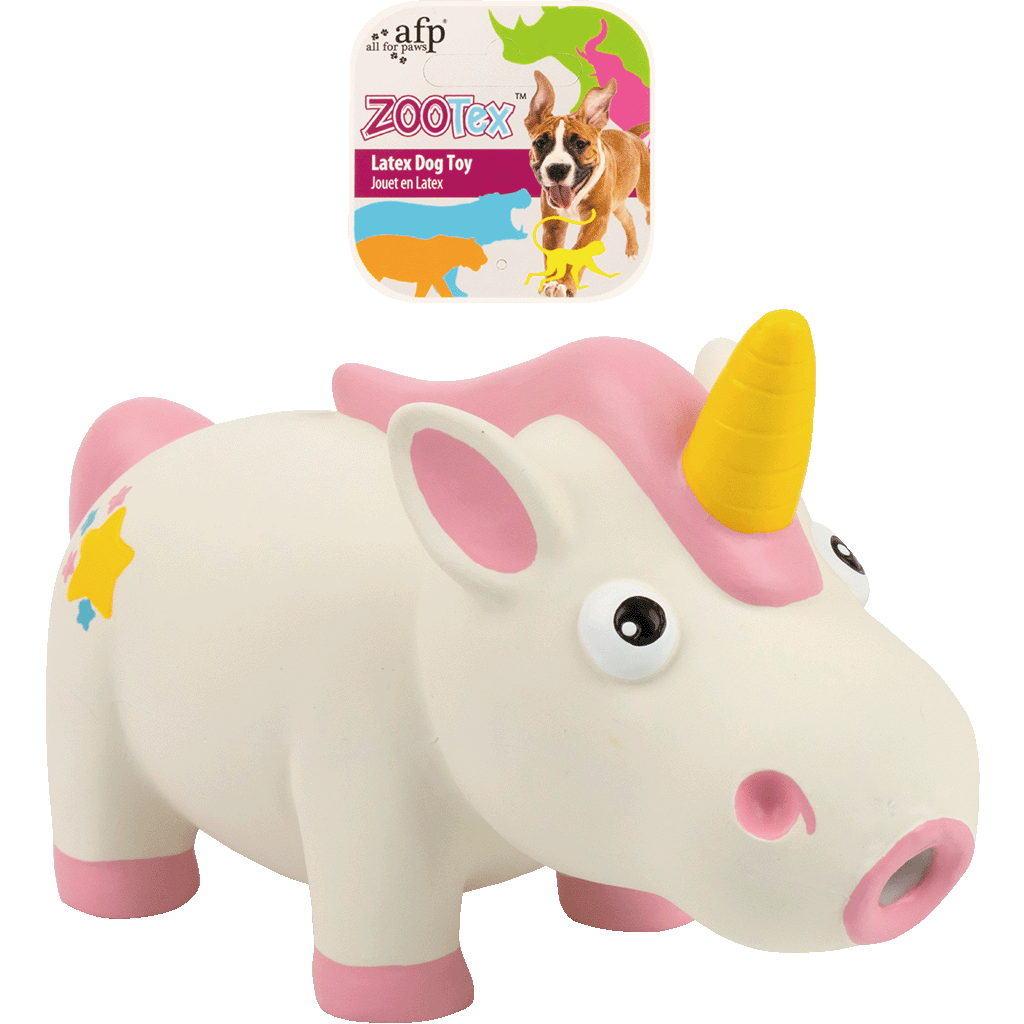 AFP ZooTex Penelope the Unicorn - L hondenspeelgoed met pieper