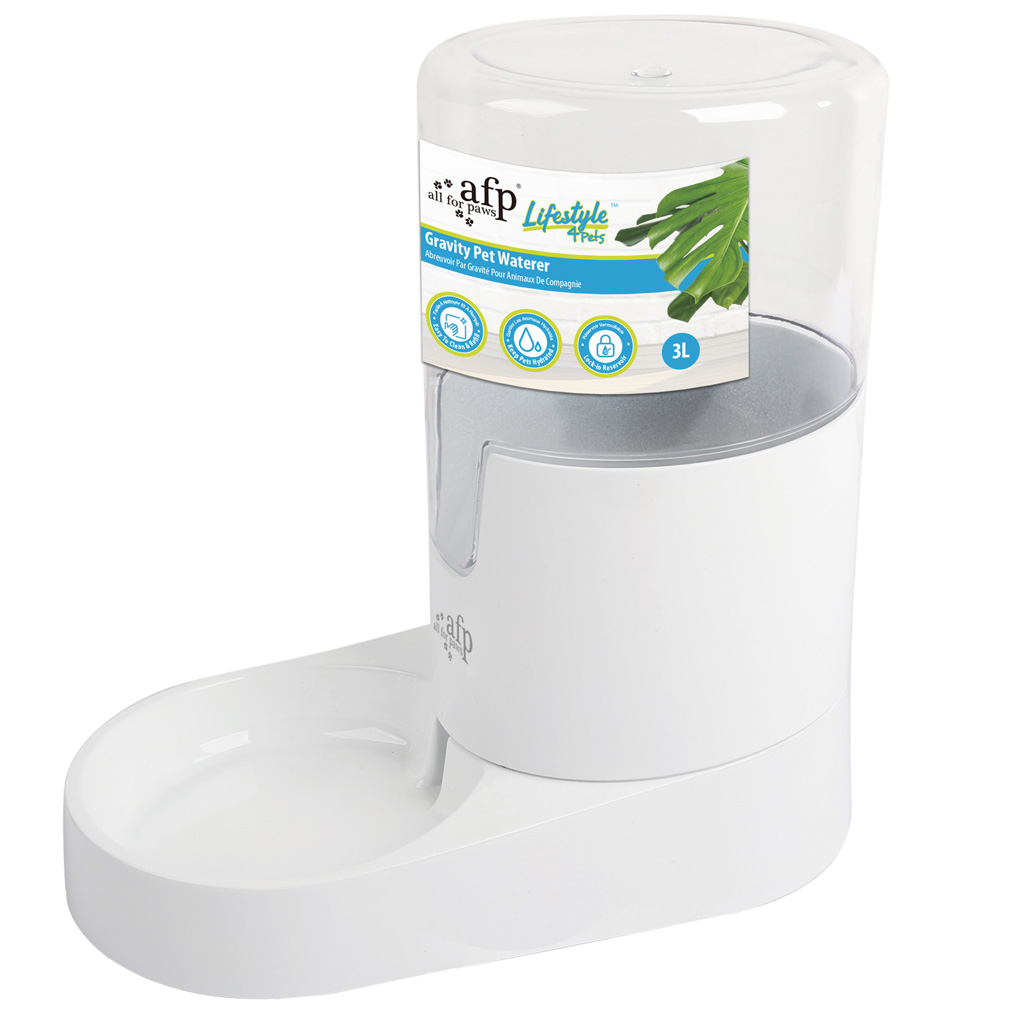 AFP Lifestyle 4 Pets Gravity Pet Waterer - 3 liter waterreservoir en drinkbak - afbeelding 1