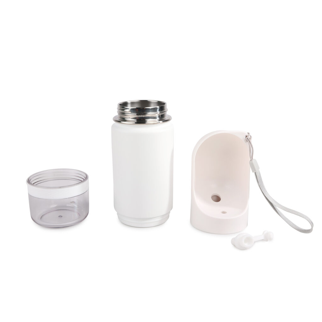 AFP 2 In 1 RVS Drinkfles met Snackcontainer 414 ml - afbeelding 2