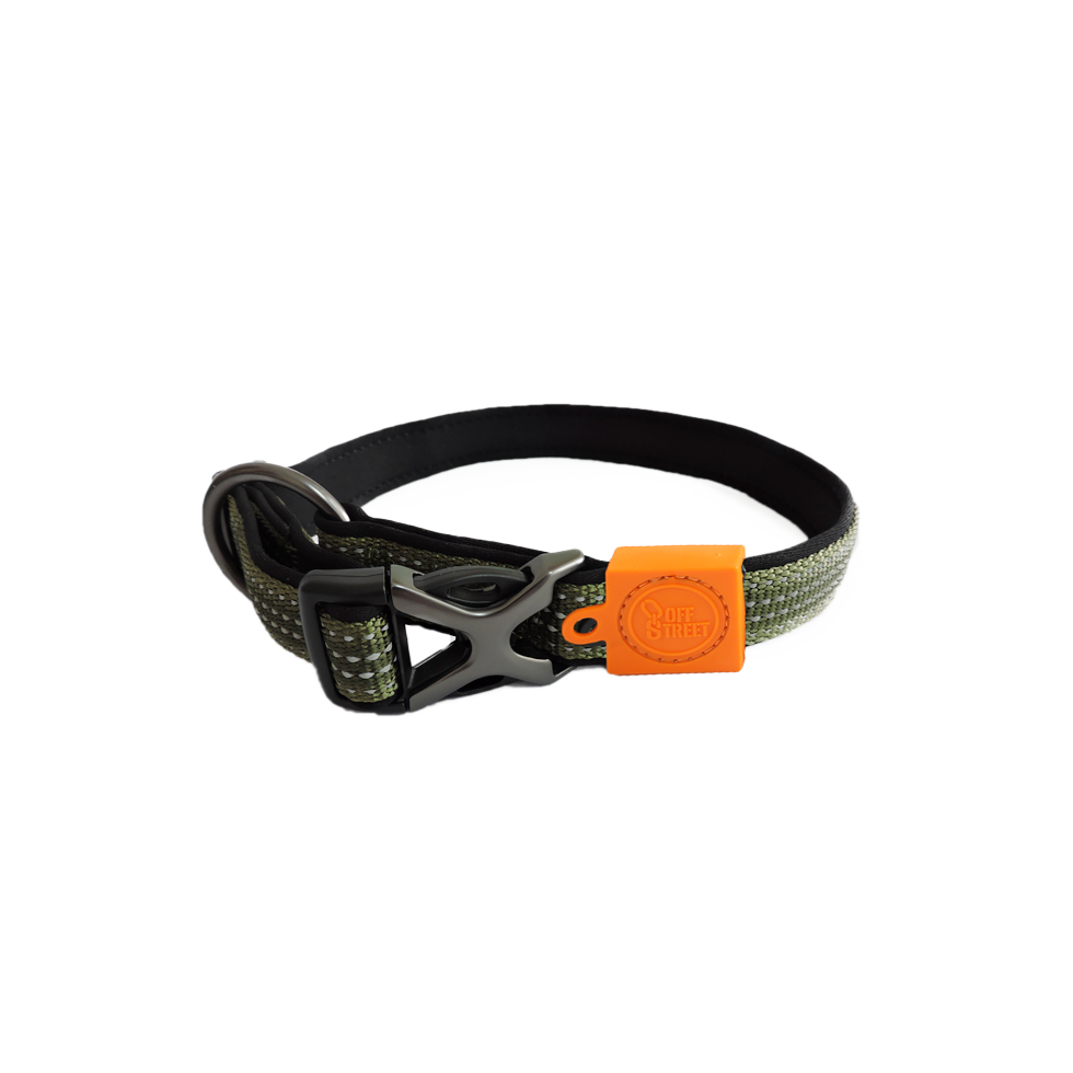 AFP Off Street Dog Collar Olijfgroen L - Comfortabele halsband - afbeelding 2
