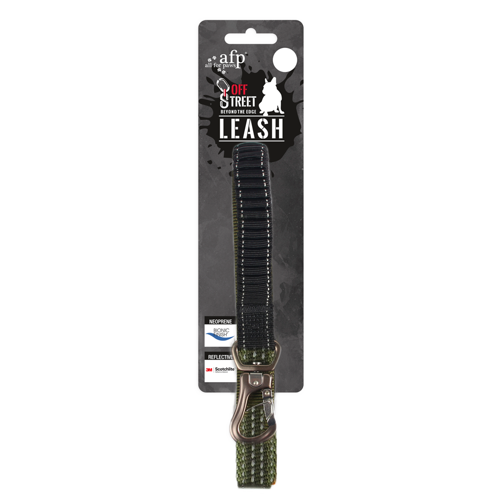 AFP Off Street Dog Leash Olijfgroen S - 120 x 1,5 cm - afbeelding 1