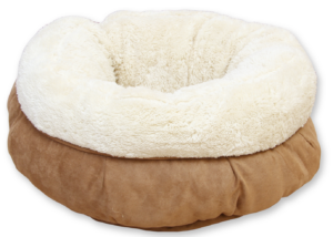 AFP Lambswool Donut Bed Beige voor Katten en Kleine Honden