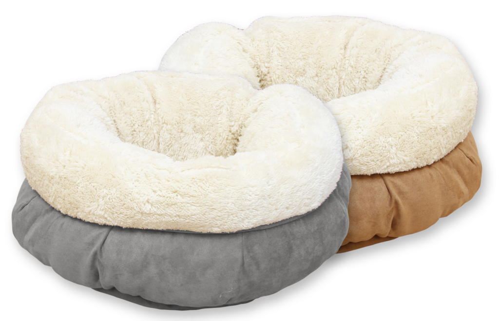 AFP Lambswool Donut Bed Grijs voor Katten en Kleine Honden - afbeelding 3