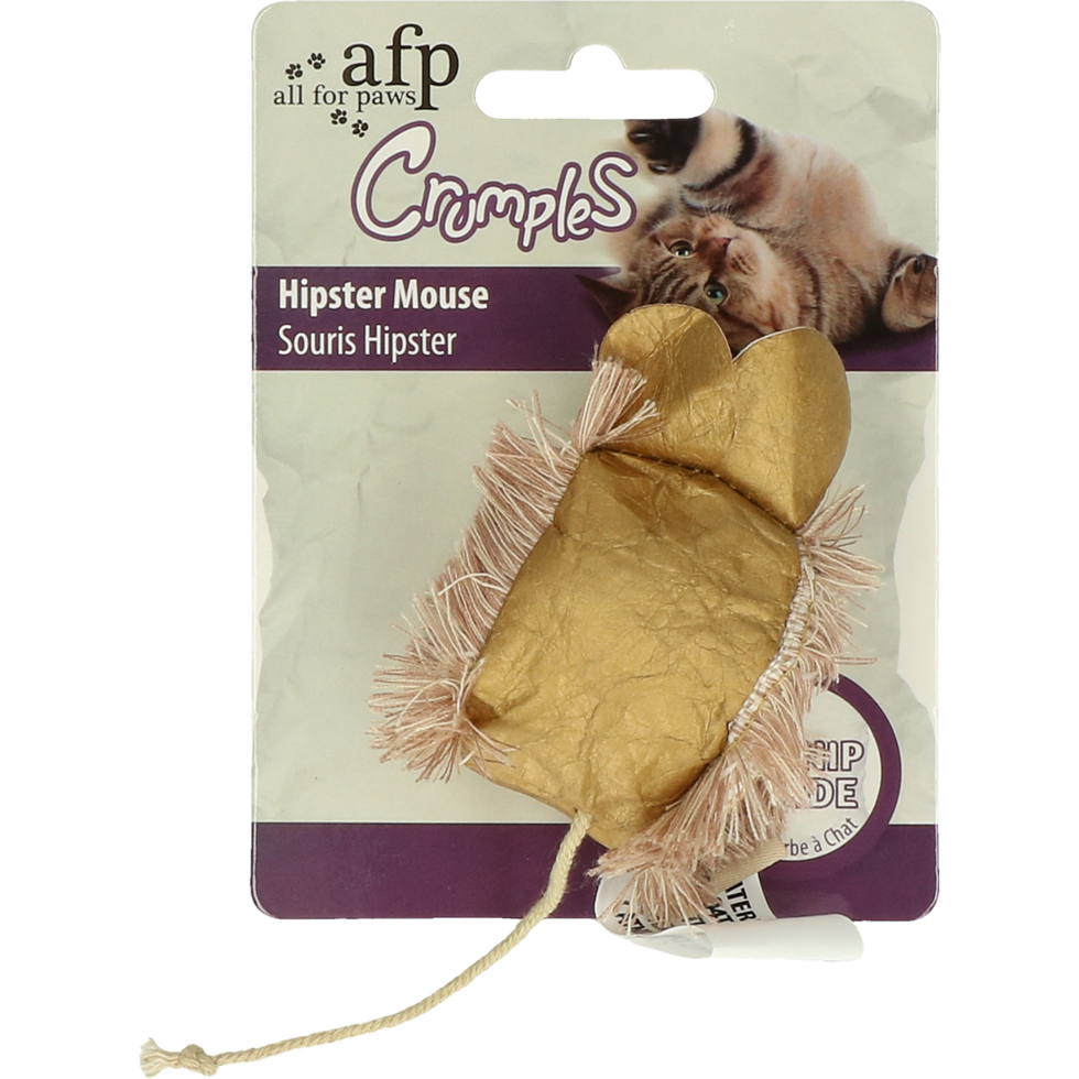 AFP Crumples - Hipster Mouse - Kattenspeeltje van Duurzaam Papier - afbeelding 1