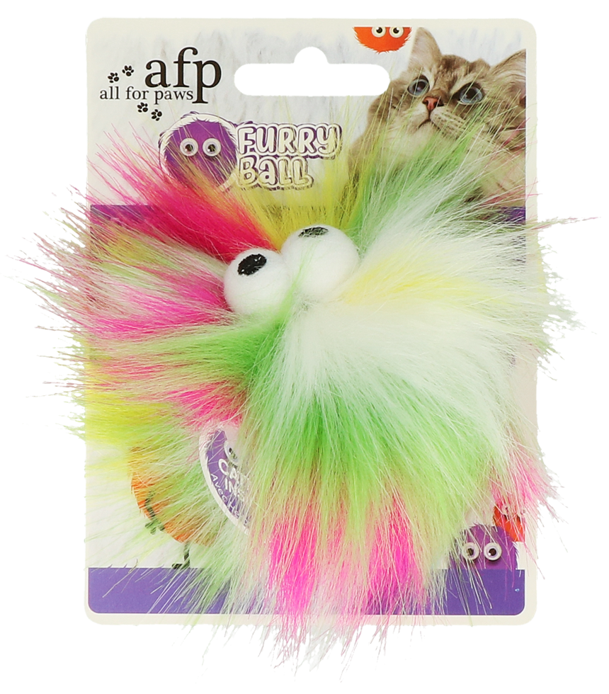 AFP Furry Ball - Fluffy Ball Geel - 5 cm - afbeelding 1