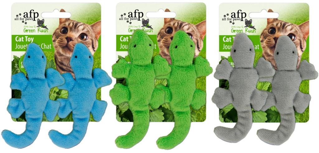 AFP Green Rush - Gecko Speeltje voor Katten - 9 cm - 2 Stuks - afbeelding 1