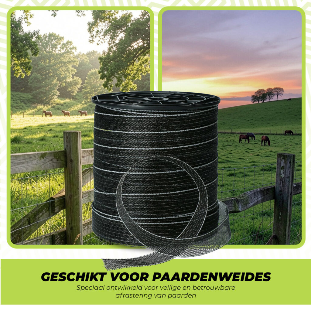 ZoneGuard Basic afrasteringslint 40 mm zwart 200 m - afbeelding 4