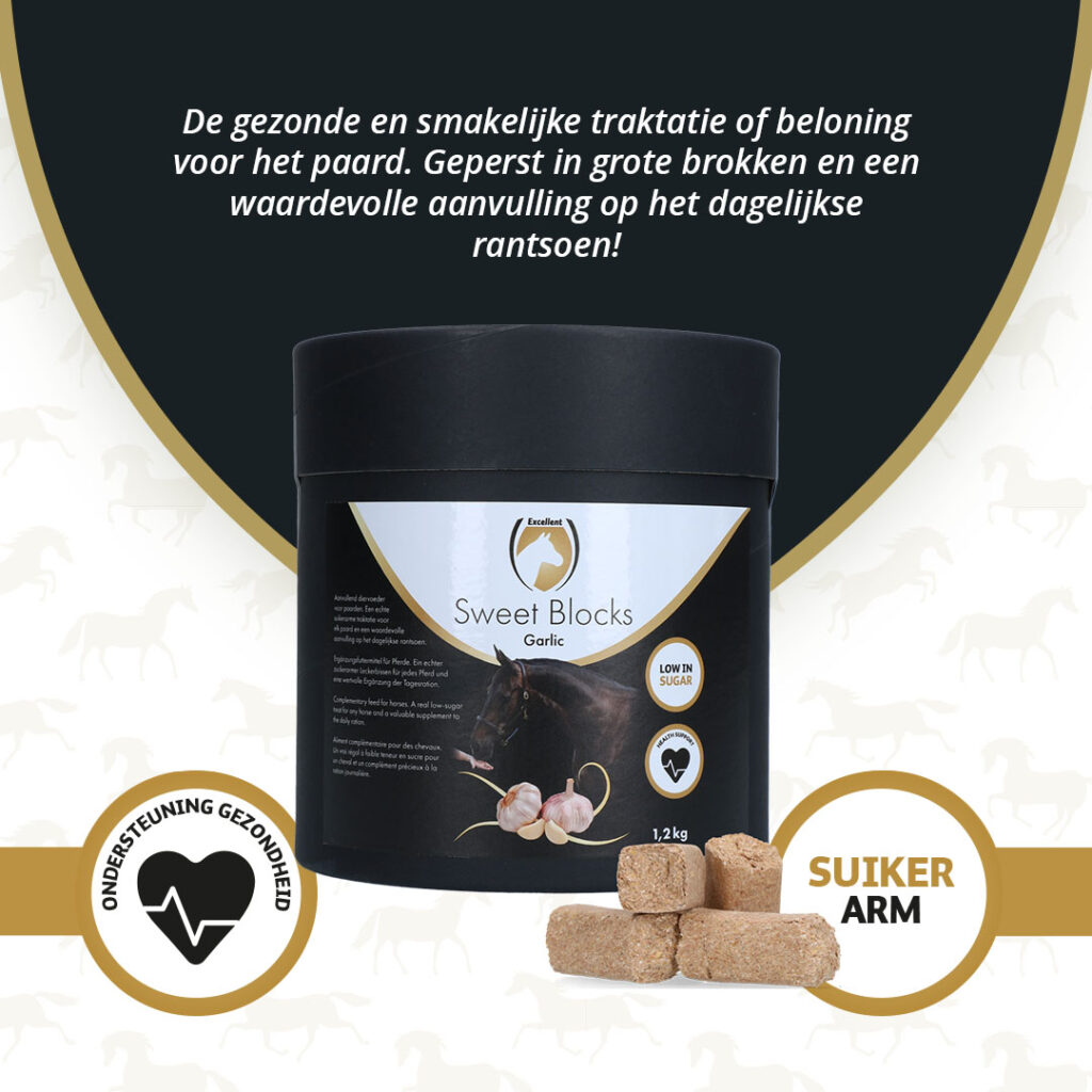 Excellent Horse Sweet Blocks Knoflook 1,2 kg - Gezonde traktatie voor paarden - afbeelding 3