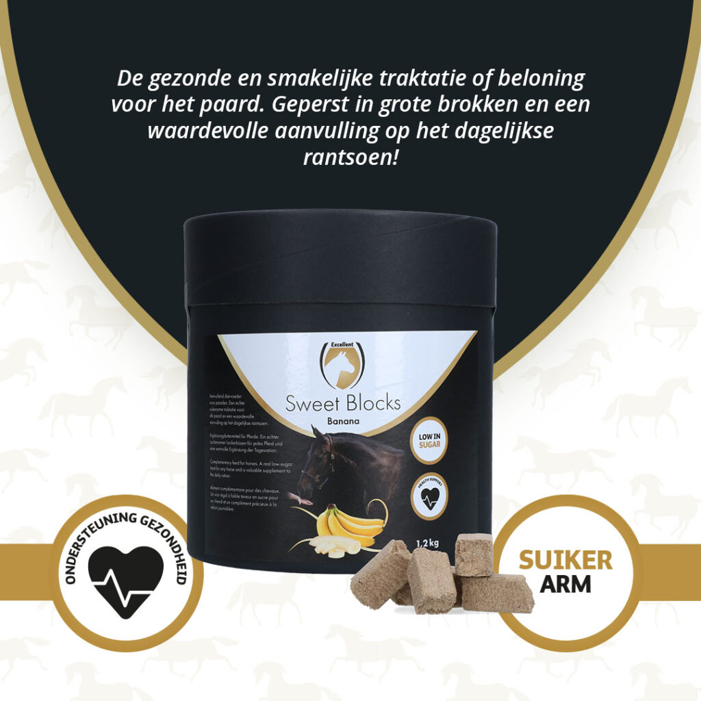 Excellent Horse Sweet Blocks Banana 1,2 kg - Gezonde traktatie voor paarden - afbeelding 3