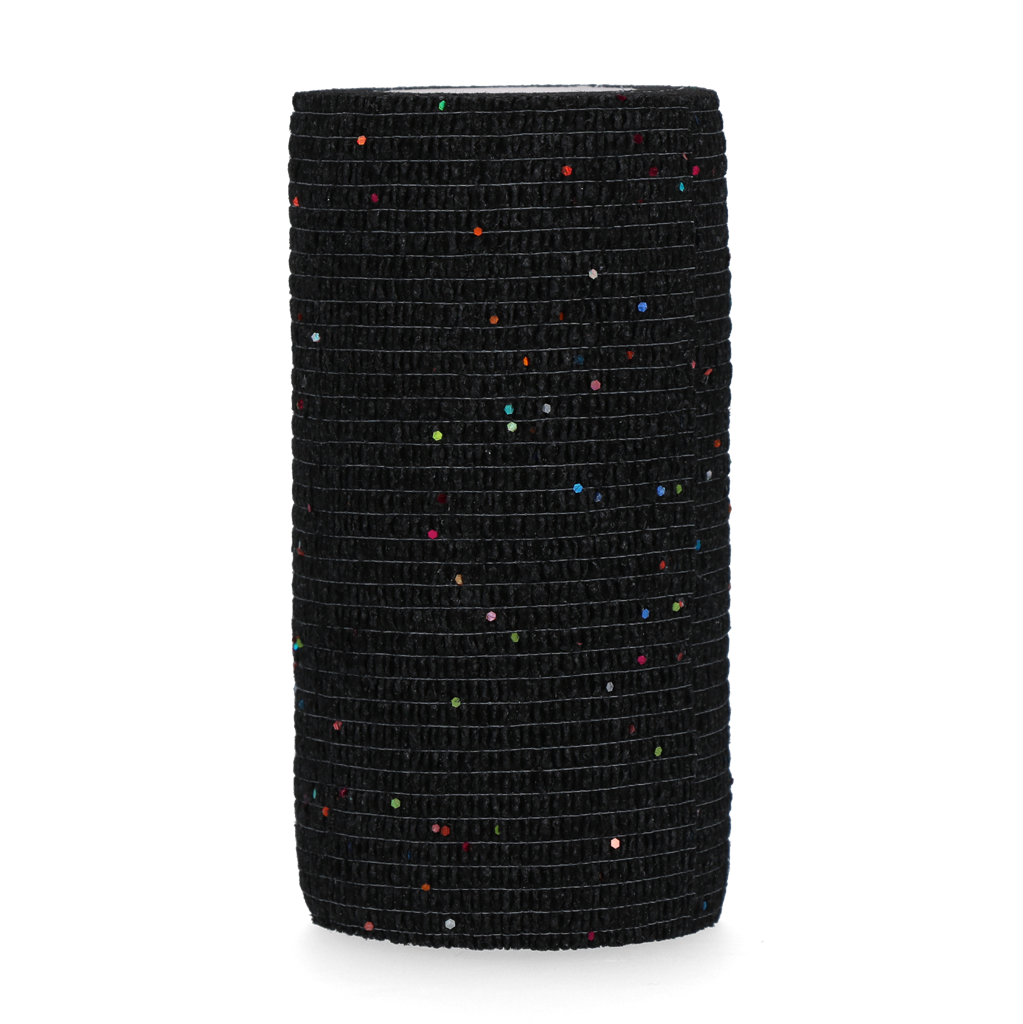 Excellent Animal Glitter Bandage Profi 10 cm - Zwart - afbeelding 1