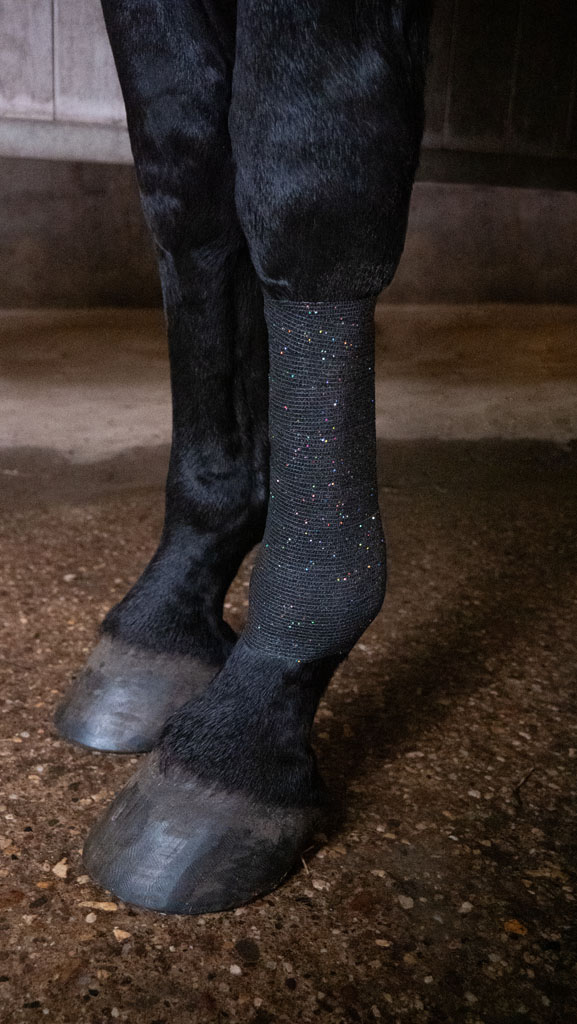 Excellent Animal Glitter Bandage Profi 10 cm - Zwart - afbeelding 2