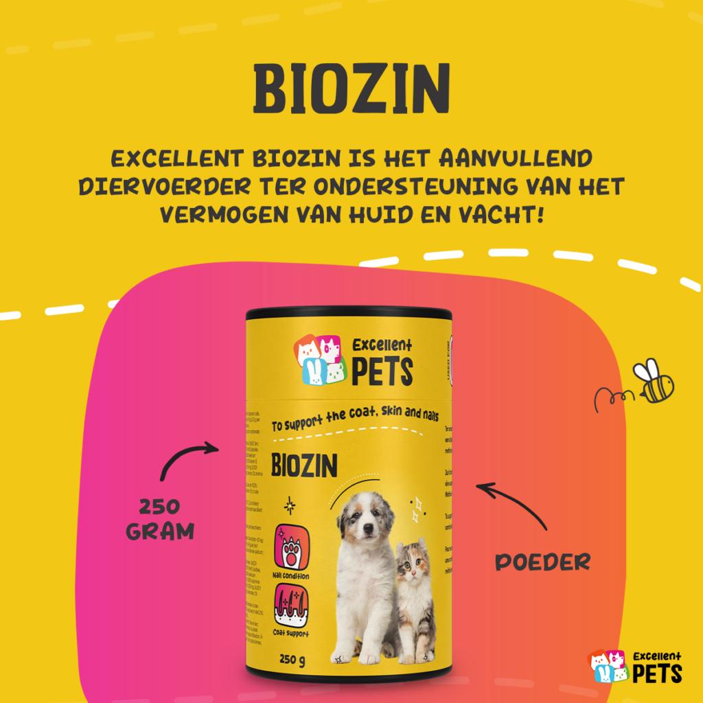 Excellent Pets Biozin 250 g - Supplement voor Honden en Katten - afbeelding 2