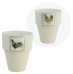 Boerenwinkel Melkbeker Haan/Hen - Handige melkbekers