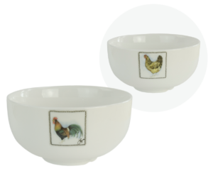 Boerenwinkel Kom Haan/Hen - Handige voer- en drinkkom voor dieren