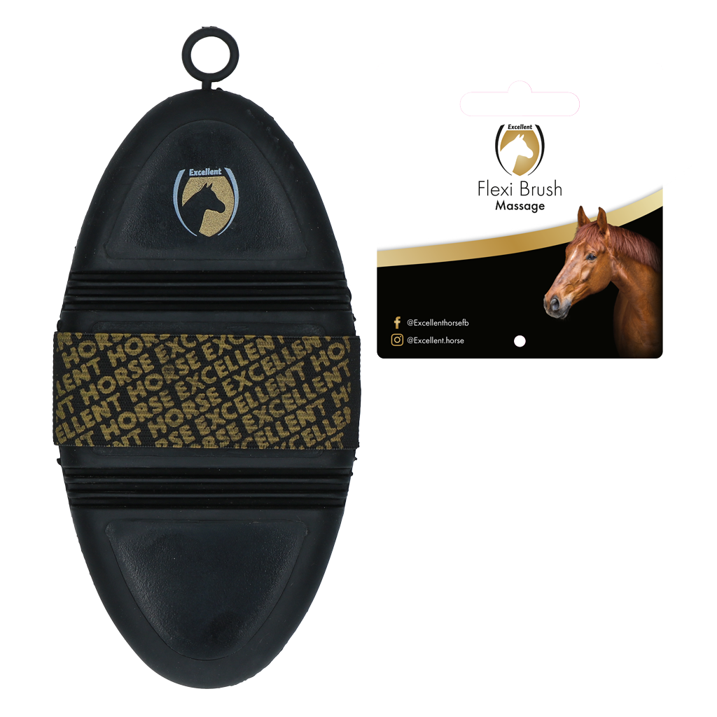 Excellent Horse Flexi Brush Massage - Massageborstel voor paarden - afbeelding 2